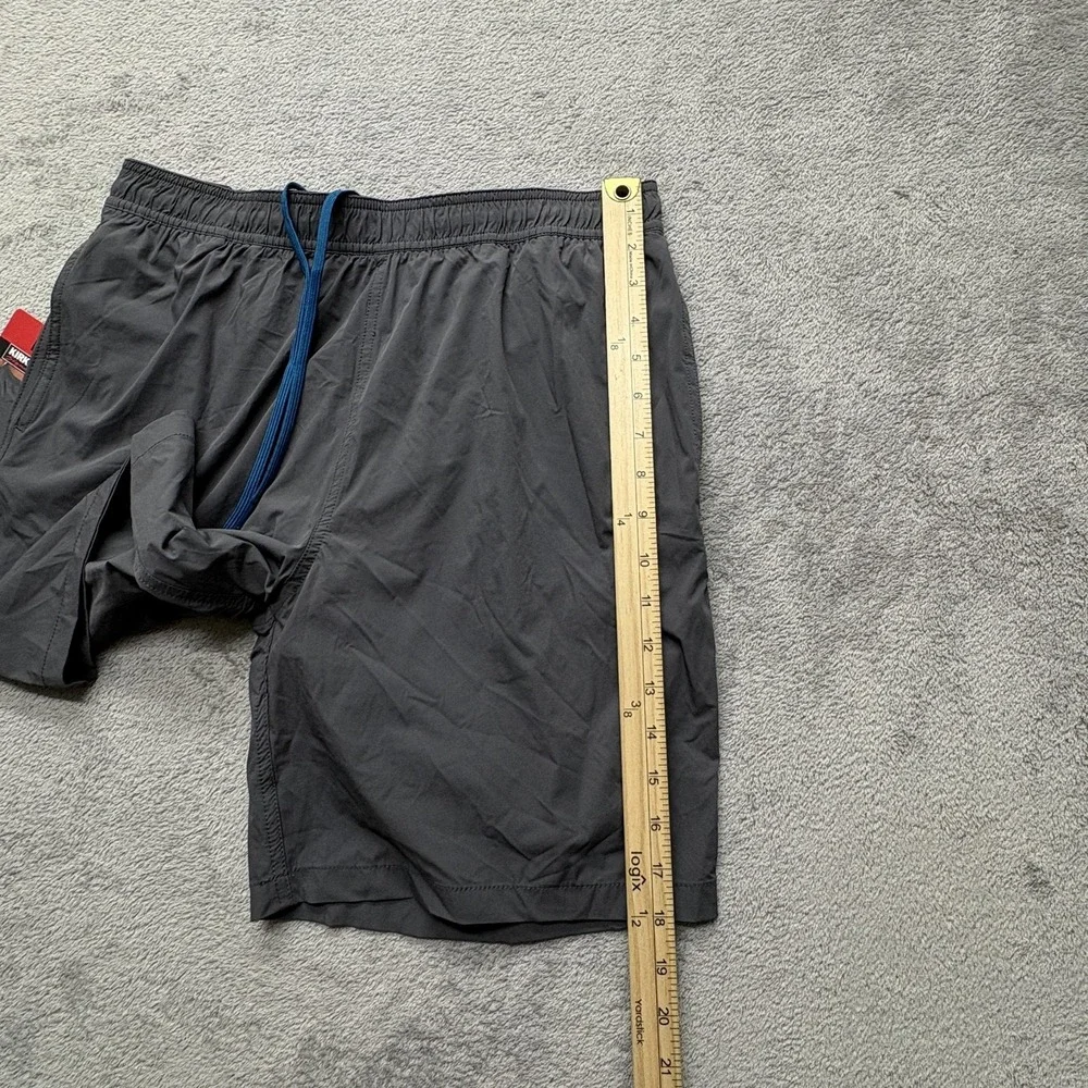 Kirkland Signature Swim Shorts‎ Mens Medium Gray Drawstring Quick Dry Trunks New